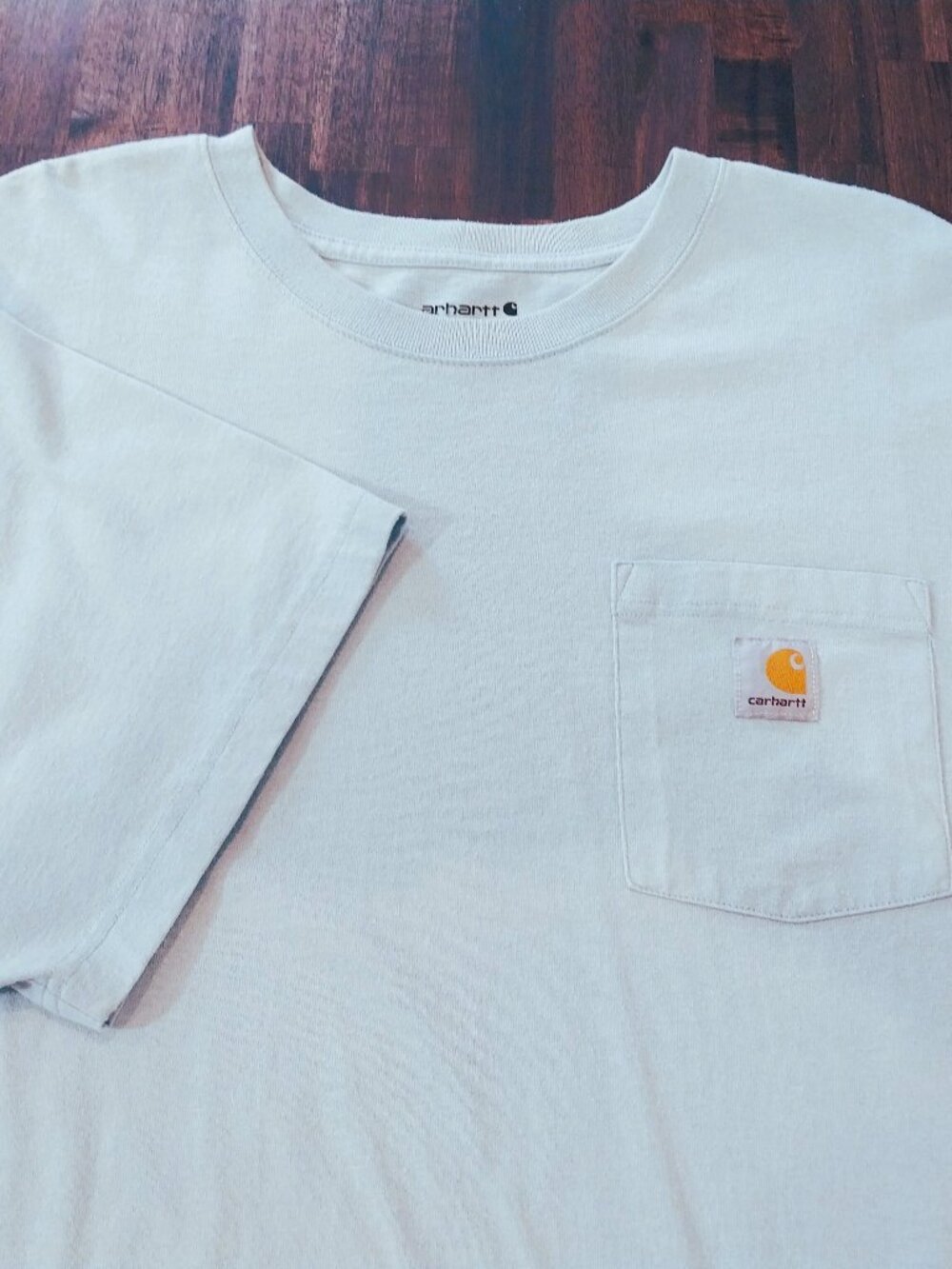 Carhartt Pocket Tee T Shirt Mens XXL Light Blue Loose Fit Crew Neck Short Sleeve
